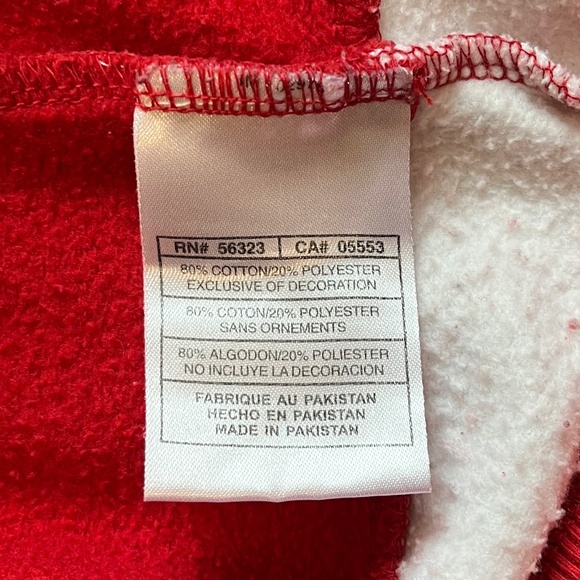 Nike Red/White Embroidered Logo Vintage Hoodie Youth Large 14-16 Y2K - Picture 6 of 6